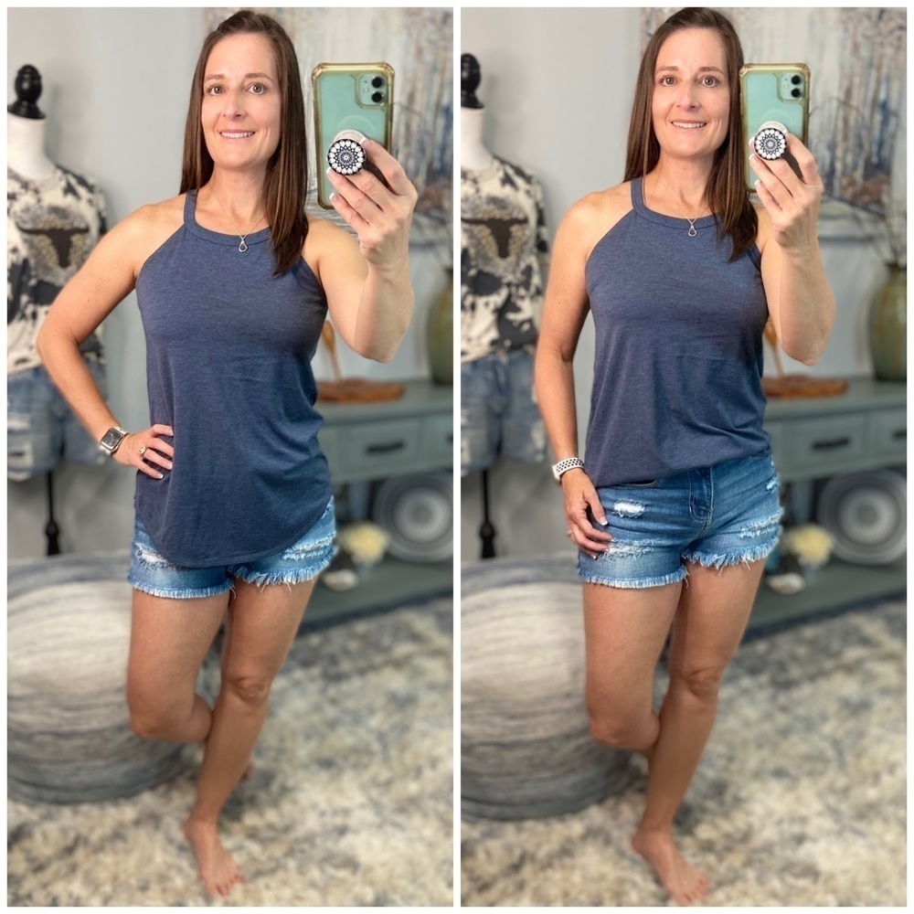 ❤️🔥Tri Rocker Tank Floaty Top Blue 2320 - Picture 2 of 11